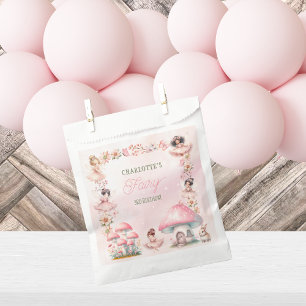 Sachets En Papier Maison Champignon Fée Rose Anniversaire