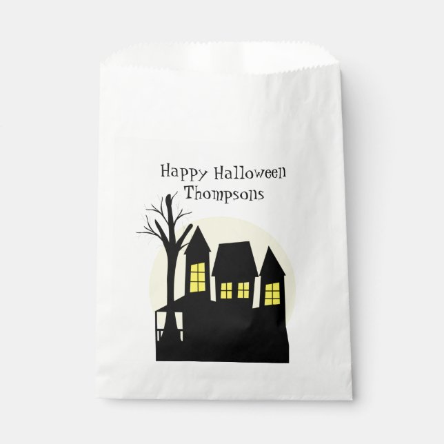 Sachets En Papier Maison hantée effrayante (Devant)