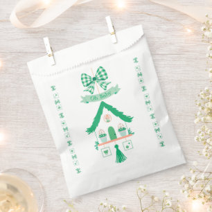 Sachets En Papier Maison verte personnalisée Oh Baby shower