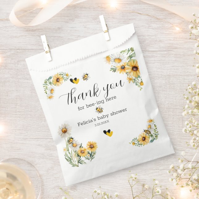 Sachets En Papier Mama to Bee Fleur Jaune Bumblebee (Coupé)