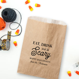 Sachets En Papier Mangez, buvez et soyez effrayant Halloween