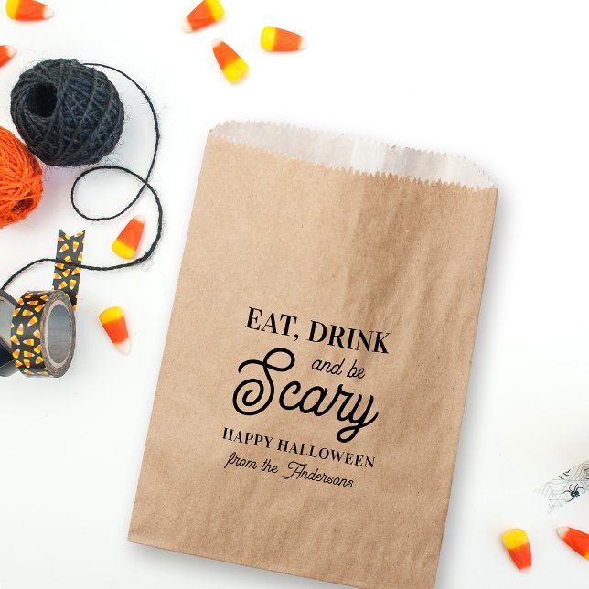 Sachets En Papier Mangez, buvez et soyez effrayant Halloween (Créateur téléchargé)