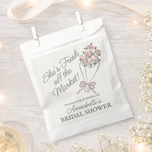 Sachets En Papier Marché de fleurs roses Frais Fleurs Mariée