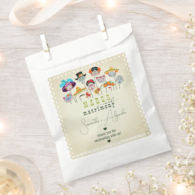 Sachets En Papier Margs & Mariage Fiesta Mexicaine Couples Douche (Coupé)