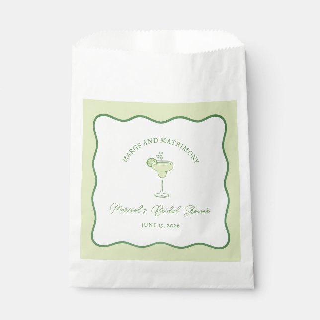 Sachets En Papier "Margs & Matrimony" Mariage Chic Moderne (Devant)