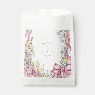 Sachets En Papier Mariage à cadre floral vintage