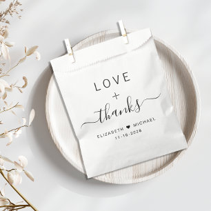 Sachets En Papier Mariage Amour Et Remerciements