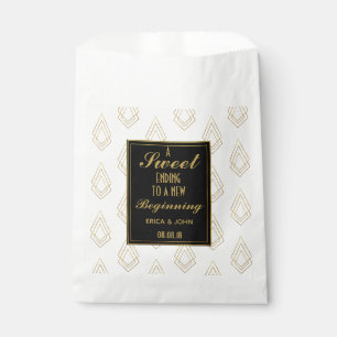 Sachets En Papier Mariage Art déco moderne Favoriser Sac Sweet Fin