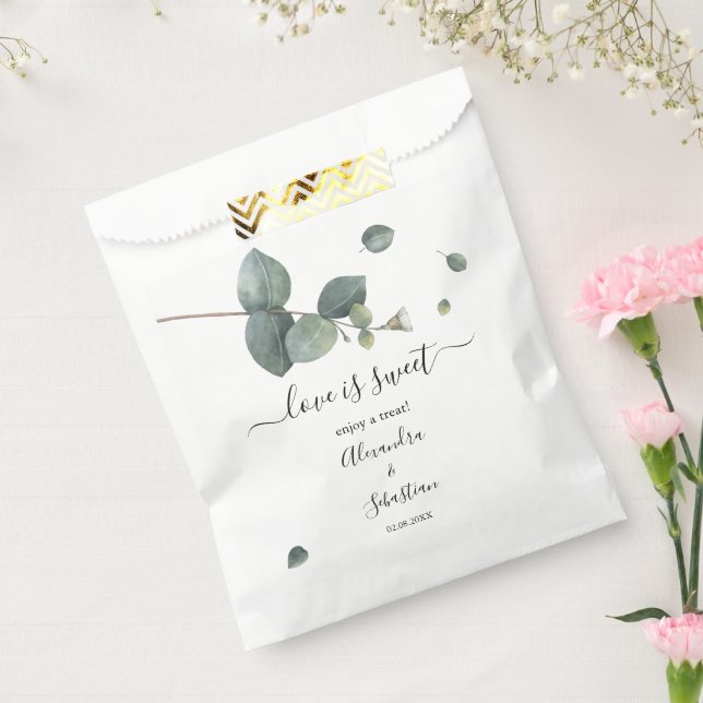 Sachets En Papier Mariage au Eucalyptus Sucré est Doux (Scellé)