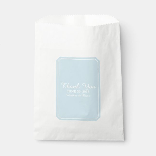 Sachets En Papier Mariage bleu tout simplement élégant (Devant)