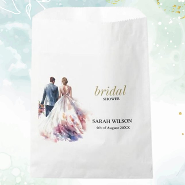 Sachets En Papier Mariage Bohème Floral Rose Rustique (Delight your guests with a Rustic Rose Boho Floral Wedding Favor Bag—charming, elegant, and perfect )