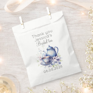 Sachets En Papier Mariage Bohème Thé Fleurs Bleues Vintage Enterreme