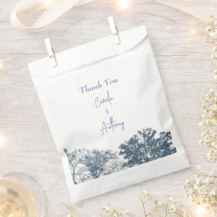 Sachets En Papier Mariage Boho Arbres Bleus Bas