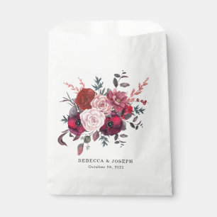 Sachets En Papier Mariage Burgundy Bloom 