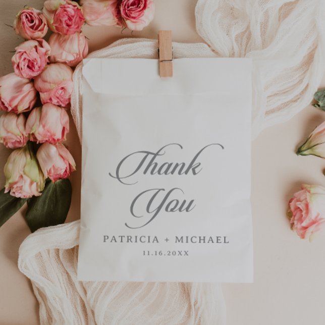 Sachets En Papier Mariage Calligraphie Chic Classique (Créateur téléchargé)