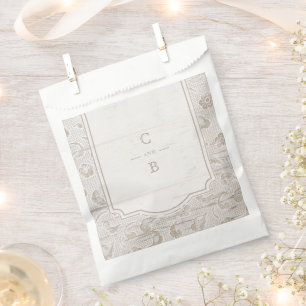 Sachets En Papier Mariage campagnard rustique en dentelle blanche me