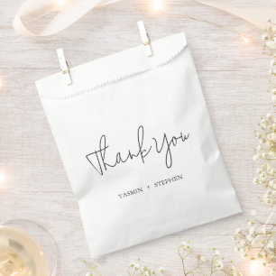 Sachets En Papier Mariage chic moderne en noir et blanc