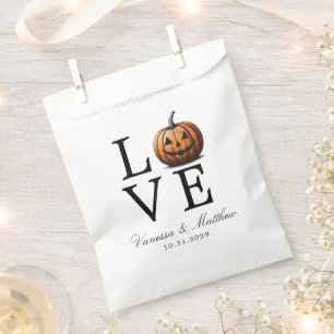 Sachets En Papier Mariage Citrouille d'amour