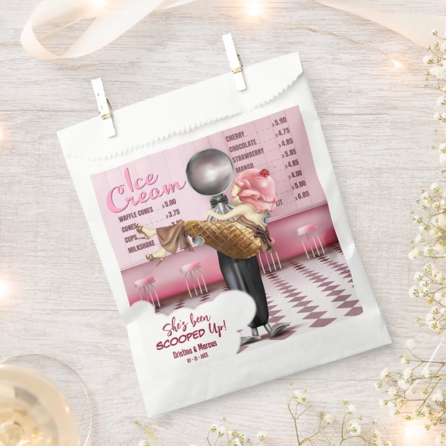 Sachets En Papier Mariage civil avec de la crème glacée (Coupé)