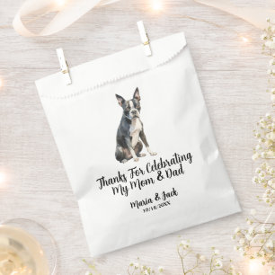 Sachets En Papier Mariage Cocktail Boston Terrier Animal de compagni