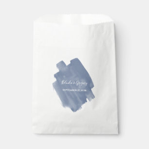 Sachets En Papier Mariage d'aquarelle bleu foncé