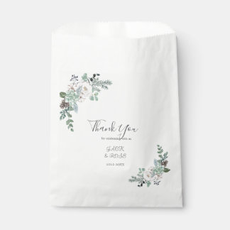 Sachets En Papier Mariage d'aquarelle d'hiver