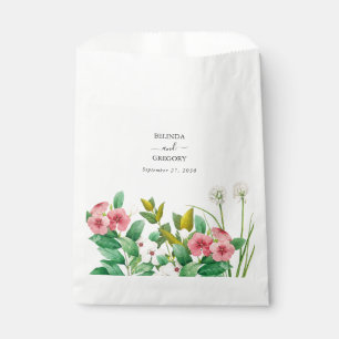 Sachets En Papier Mariage d'aquarelle périphérique fleur sauvage