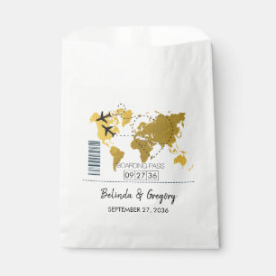 Sachets En Papier Mariage de carte d'embarquement de destination