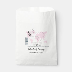 Sachets En Papier Mariage de carte d'embarquement de destination