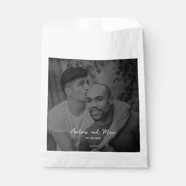 Sachets En Papier Mariage de carte d'embarquement de destination pho (Devant)