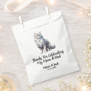 Sachets En Papier Mariage de Chat Blanc Complète en Couleur