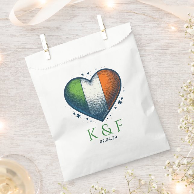 Sachets En Papier Mariage de couple en Irlande (Coupé)