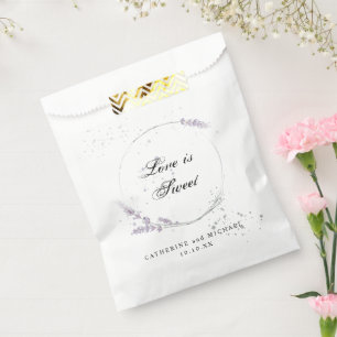 Sachets En Papier mariage de couronne de fleurs de lavande d'aquarel
