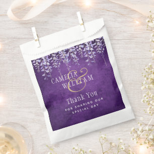 Sachets En Papier Mariage de dentelle moderne violet