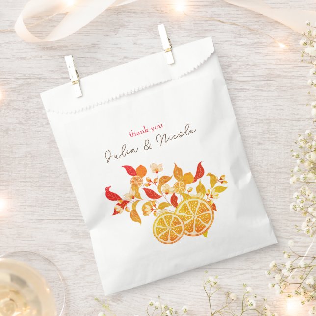 Sachets En Papier Mariage de Feuillage Citronné Frais (Coupé)