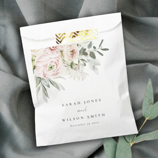 Sachets En Papier Mariage de feuillage Eucalyptus Pink (Créateur téléchargé)