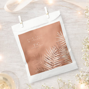 Sachets En Papier Mariage de feuille de palme luxuriante Merci Terra