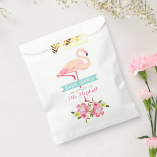 Sachets En Papier Mariage de Flamant Rose Tropical Cadeau de Fête de