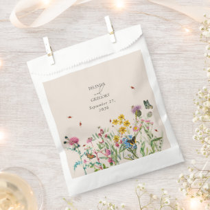 Sachets En Papier Mariage de Fleur sauvage d'aquarelle Jardin & Inse