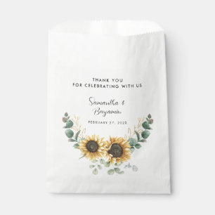 Sachets En Papier Mariage de fleurs de tournesol