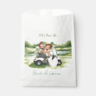 Sachets En Papier Mariage de golf mariée et marié thème de golf pou