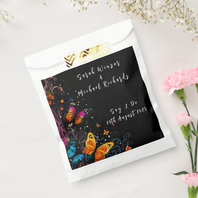 Sachets En Papier Mariage de jardin de papillon lunaire (Scellé)