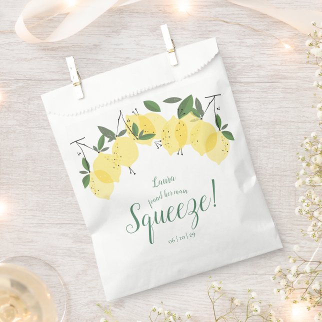 Sachets En Papier Mariage de Main Squeeze Lemons (Coupé)