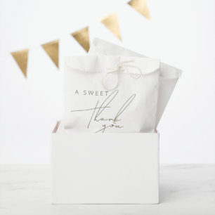 Sachets En Papier Mariage de Merci doux vert de taille minimale