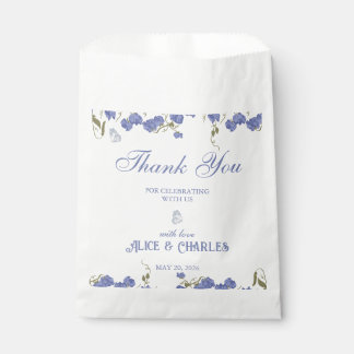 Sachets En Papier Mariage de Merci Floral de pois doux