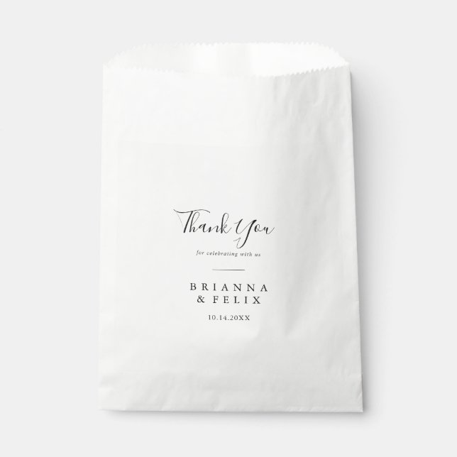 Sachets En Papier Mariage de Merci minimaliste simple (Devant)