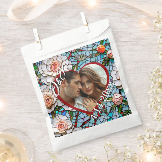 Sachets En Papier Mariage de mosaïque en verre et carrelage personna
