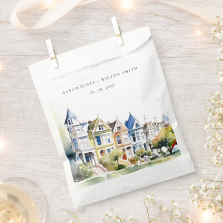Sachets En Papier Mariage de paysage peint Mesdames San Francisco