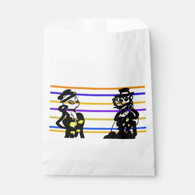 Sachets En Papier Mariage de pirates  (Devant)