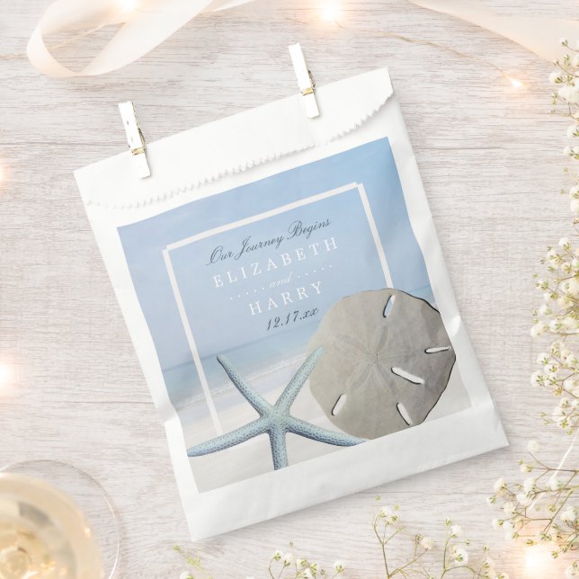 Sachets En Papier Mariage de plage de sable Dollar et Starfish (Coupé)